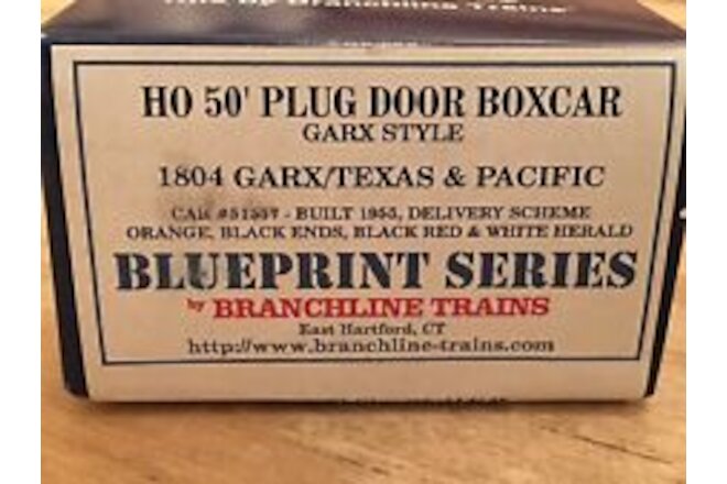 HO Branchline 1804 Texas & Pacific 50’ Plug Door Boxcar Kit T&P GARX #51557