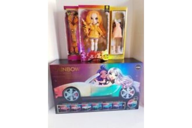 Rainbow High Color Change Car & Rainbow High Poppy Rowan Doll Lot
