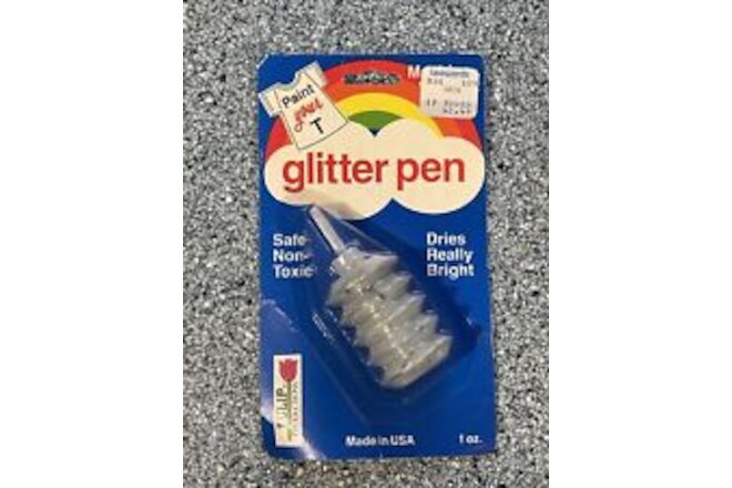 Tulip Productions Glitter Pen Silver ~1990s Leewards Price Sticker NOS