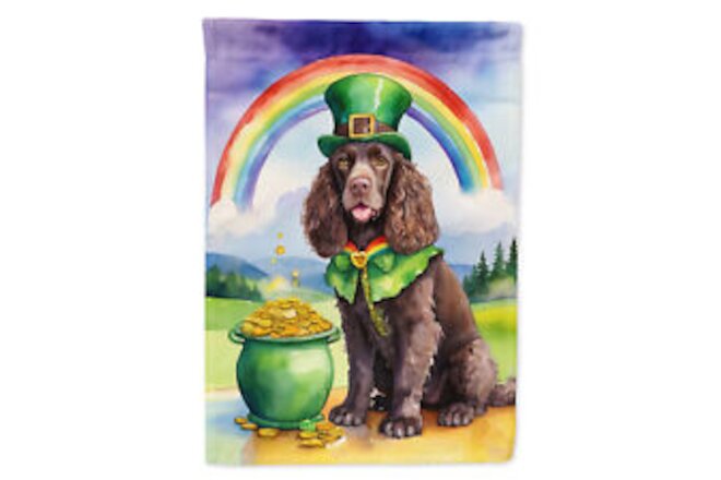 American Water Spaniel St Patrick's Day Flag Canvas House Size DAC5476CHF