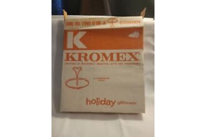 Vintage Kromex Two Tier Tidbit Trays #561-563 Mid Century Modern MCM Christmas