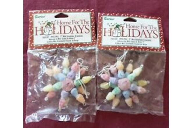 4 Darice Home for the Holidays 2" Multicolored Snowflakes New In Packages