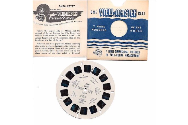 Cairo Egypt,Viewmaster Reel 3301 and Booklet