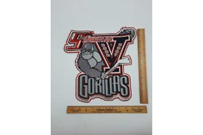 12" Amarillo Texas CHL GORILLAS Hockey Iron On Patch 2002-2006 5th Anniversary