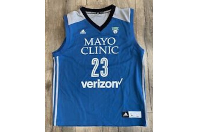 Minnesota Lynx Maya Moore Adidas #23 Blue WNBA Large Basketball Jersey