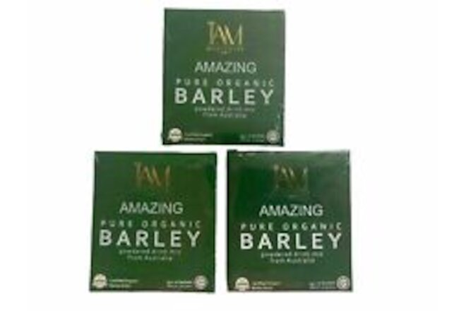 3 Boxes I AM Worldwide Amazing Pure Organic Barley Powdered Drink Mix 30-Sachets