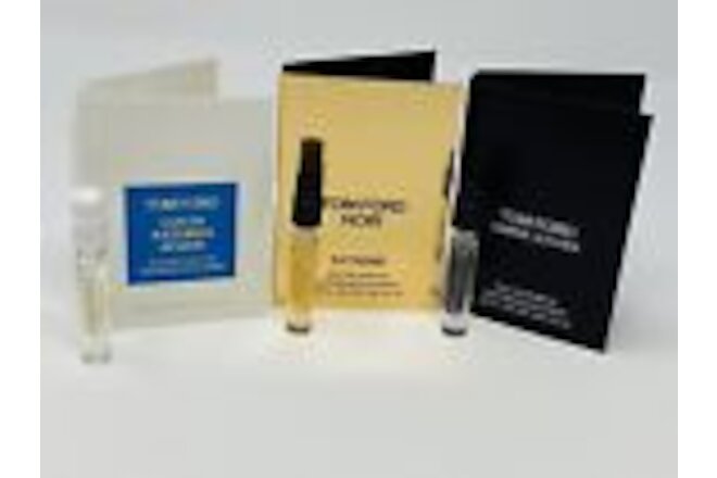 3 pc - Tom Ford Ombre Leather, C A Acqua, Noir Extreme spray vial w/ cards .05oz
