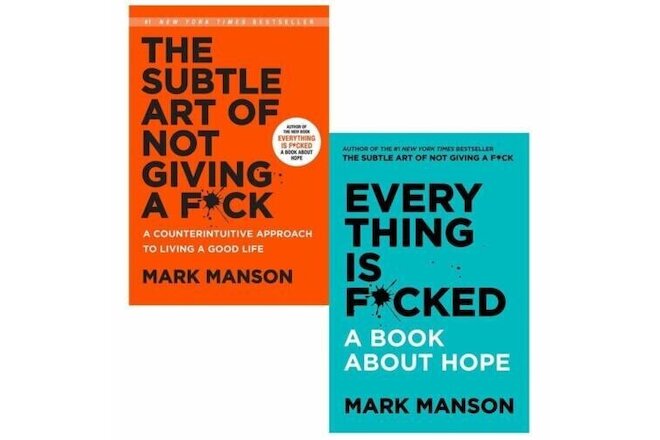 Subtle Art & Everything Is F*cked 2 Books Combo  Set By Mark Manson NEW
