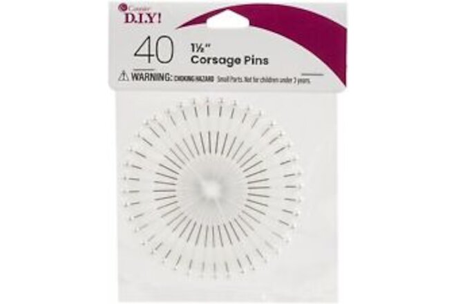 6 Pack CousinDIY Corsage Pins 1.5" 40/Pkg-Pearl White 40000705