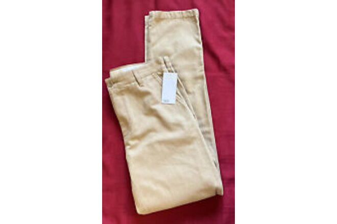 NWT~Nordstrom Rack~Tan straight leg~100% Cotton~2Front/1 Back Pocket~Sz 18 Teen