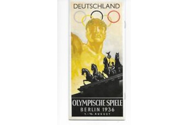 GERMANY 1936 Olympics Berlin Summer games Brochure Modern reproduction (1983)