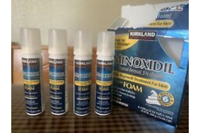 4 Mos Kirkland Minoxidil 5% Foam Men Hair Regrowth Treatment Hair Loss Treatment