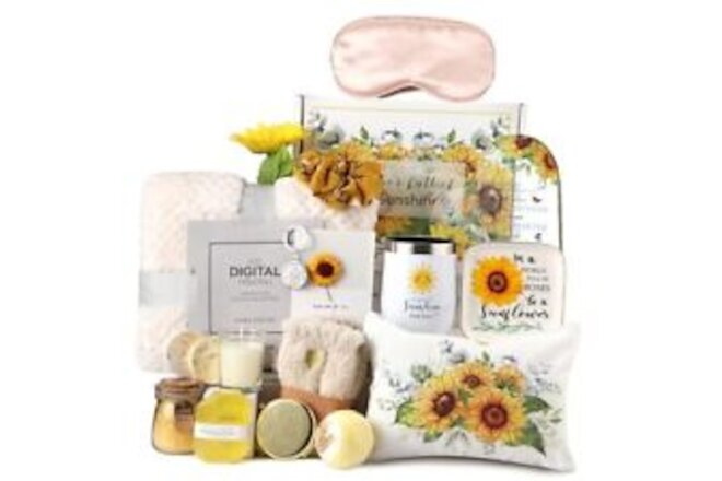20 Pcs Valentine Sunflower Gifts for Women Giving Sunshine Gifts Basket Care