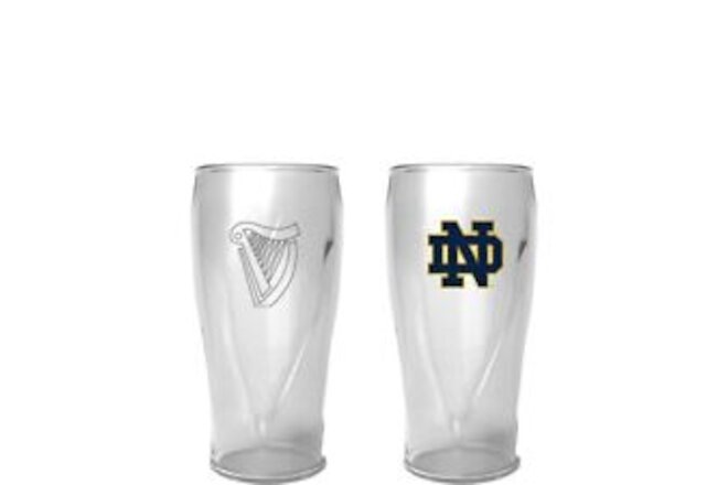 Guinness 20 oz Gravity Pint Glass - Notre Dame (Set of 2)