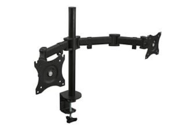 Mount-it! Dual Monitor Desk Mount Full Motion Steel Black For 13" To 27" Screens
