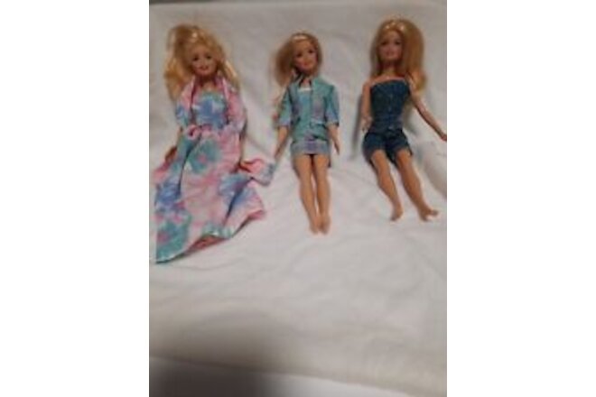 Homemade clothes for 11.5 inch dolls- 3 Outfits 6 Pieces.