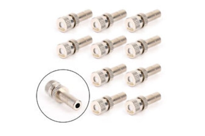 10X Misting Nozzles Water Mister Sprinkle For Cooling System 0.012" Quick plug