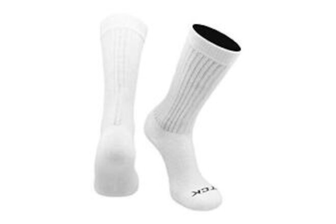 Reacs Multisport Extended Crew Socks for Men or Women Medium White