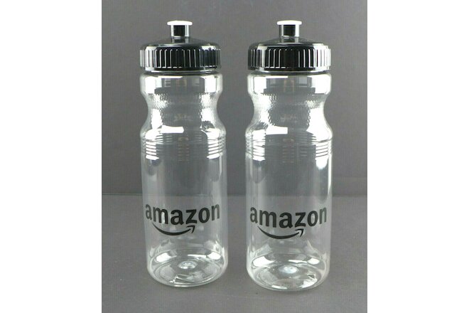 Poly-Clear 24oz Amazon Bike Water Bottle Leak Resistant Push / Pull Plunger (2)