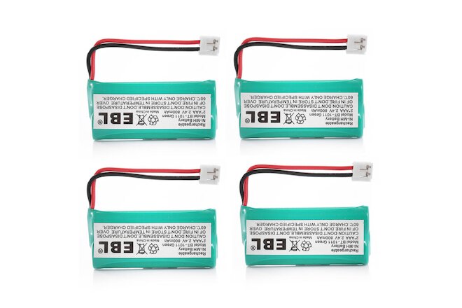 4X EBL 2.4V 900mAh Home Phone Battery for Uniden BT-101 BT-1011 DCX400 DECT4096