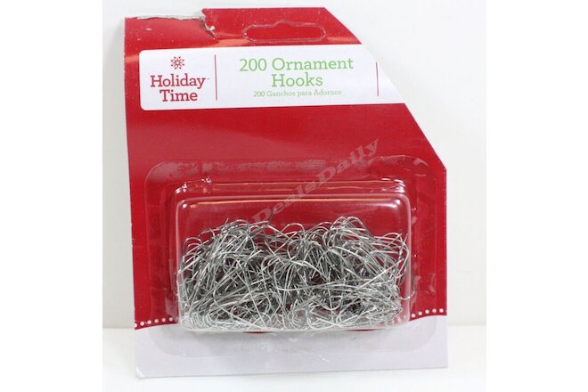600 SILVER WIRE ORNAMENT HOOKS APPROX 1-1/2" LOT OF 3 PACKS OF 200 EACH