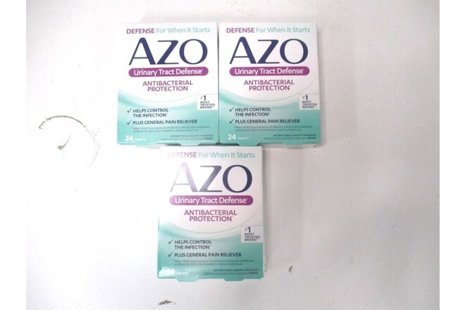 Azo Urinary Tract Defense Antibacterial Protection 24ct. BB 09/2022 - Lot of 3