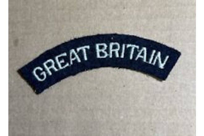 WW2 British GREAT BRITAIN Nationality Shoulder Title Insignia Patch 4" x 3/4"