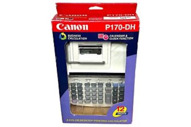 Canon Desktop Printing Calculator P170-DH 12 Digits/ 2 Color Print/ AC Operation