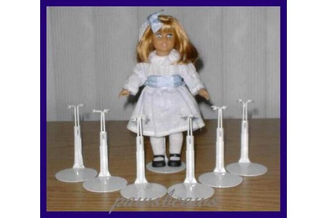6 Miniature KAISER 1101 Doll Stands fits MINI AMERICAN GIRL Dawn CHELSEA