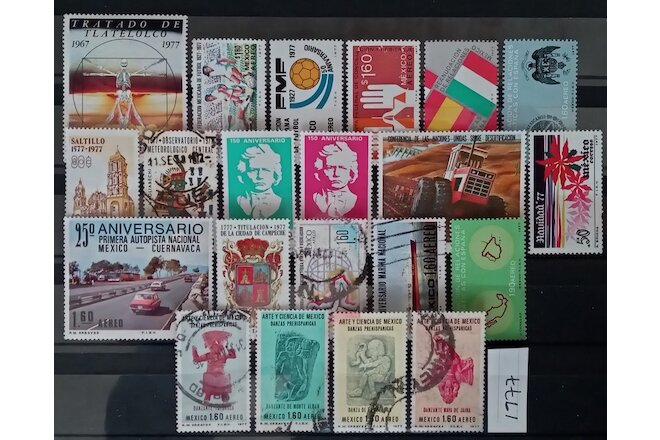Mexico 1977 20 Stamp lot all different used as seen, combine shipping