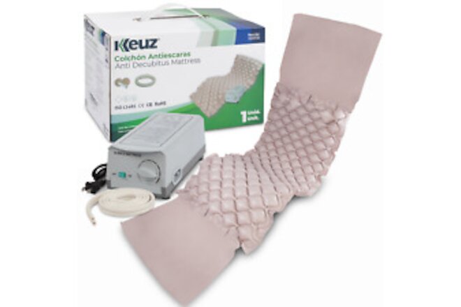 KEUZ Alternating Air Pressure Mattress Pad for Bed with End Flaps with pump