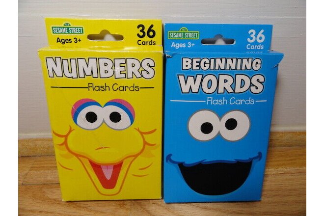 Sesame Street  Flash Cards Numbers & Beginning Words Cards Ages 3+