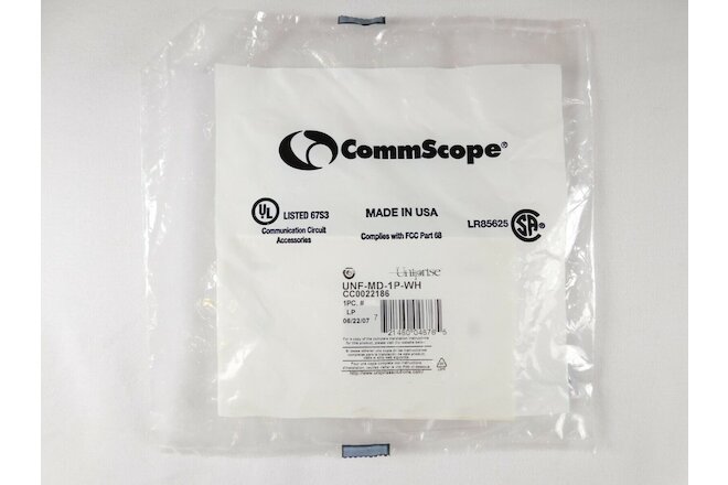 UNF-MD-1P-WH CC0022186 1-Port Faceplate White Commscope - LOT OF 13