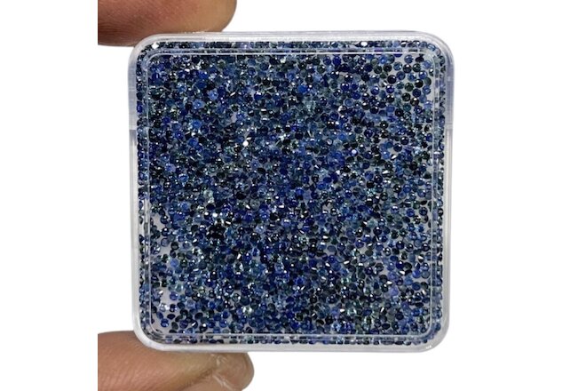 50 Pcs Natural Rich Blue Sapphire 1mm Round Cut Calibrated Loose Gemstones Lot