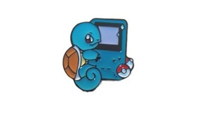 PIN Enamel Broach Kawaii Anime Pokemon Squirtle with Gameboy NEW