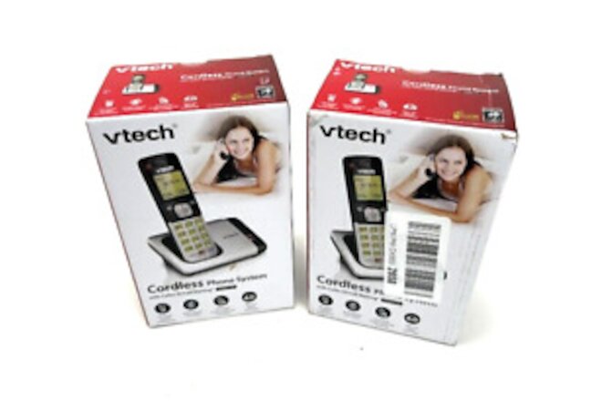Lot of 2: VTech CS6719 Cordless Phone Caller ID/Call Waiting Dect 6.0 Silver