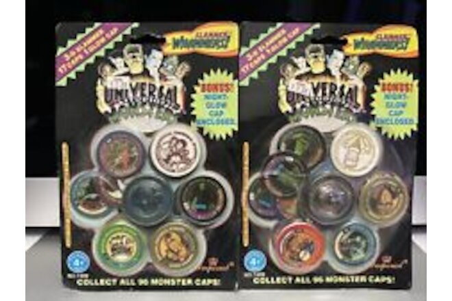 UNIVERSAL STUDIOS MONSTERS CAPS / POGS  - SLAMMER WHAMMERS - BY IMPERIAL - NOC