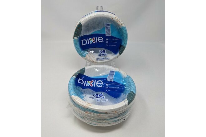Dixie Everyday Paper Bowls Disposable Bowls For Soup, 10 oz, 36 Count-2 pack