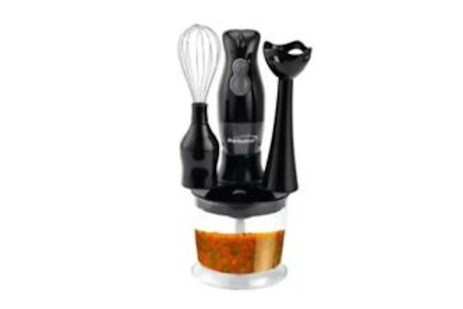Brentwood HB-38BK 2 Speed Hand Blender and Food Processor with Balloon Whisk