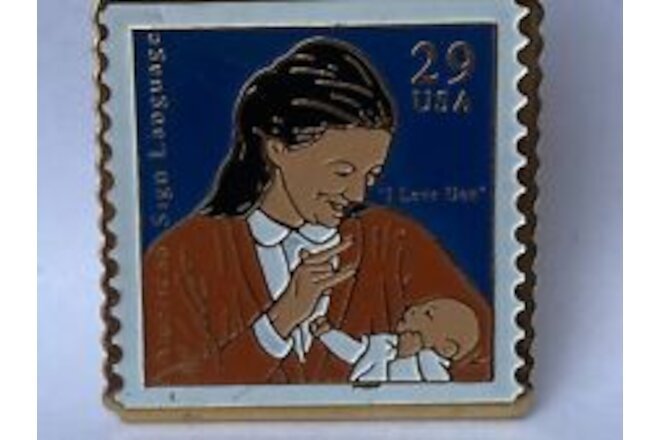 Sign Language: Recognizing Deafness Deaf  #2783 – 1993 Stamp Pin Pinback NEW