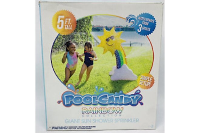 PoolCandy Kids Giant 5ft Inflatable Sun Shower Sprinkler Rainbow Summer New