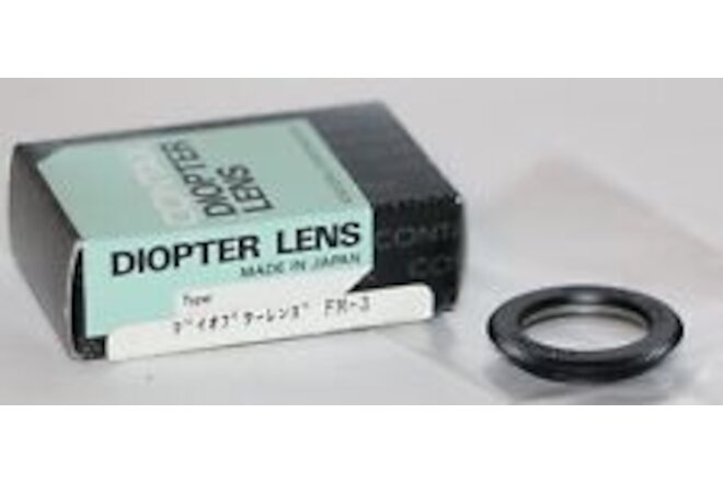 Contax Diopter Lens FM-3 For RTS III, ST, AX & 645 New In Box Free USA Ship