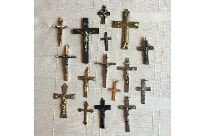 Crucifix Christian Crosses Pendants VINTAGE TO NOW Various Sizes Styles